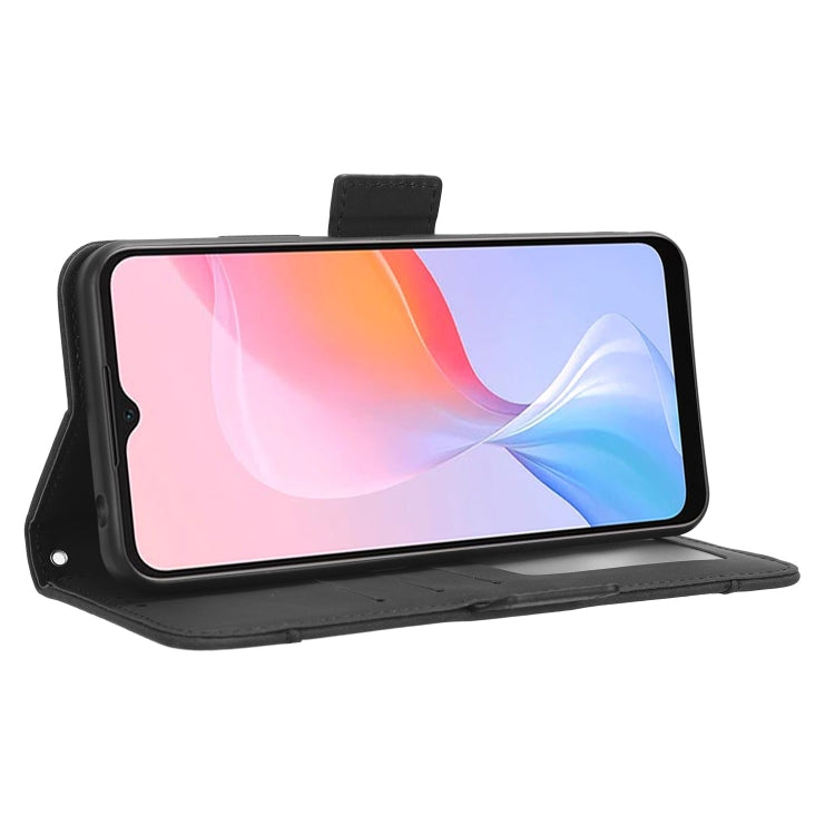 For Blackview A85 Skin Feel Calf Texture Card Slots Leather Phone Case(Black) - More Brand by PMC TechLife | Online Shopping South Africa | PMC TechLife | Buy Now Pay Later Mobicred
