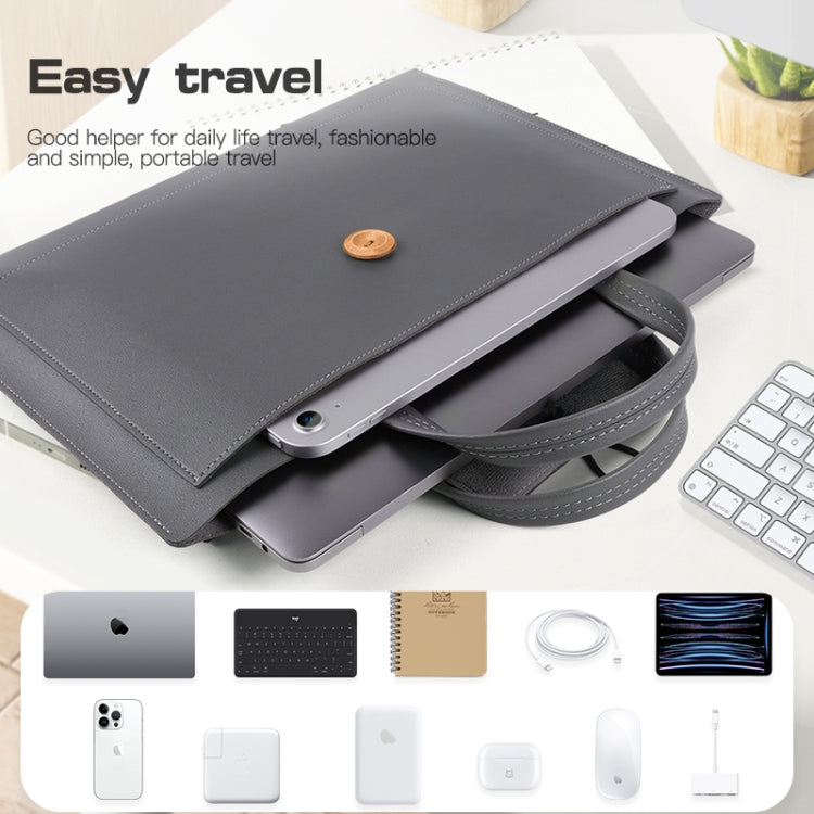 15-16 inch Universal Elastic Thread Button Portable Laptop Inner Bag(Dark Grey) - 15 inch by PMC TechLife | Online Shopping South Africa | PMC TechLife | Buy Now Pay Later Mobicred