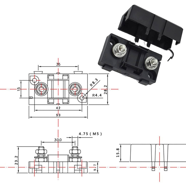 4 in 1 ANS-H Car Fuse Holder Fuse Box, Current:80A - Fuse by PMC Jewellery | Online Shopping South Africa | PMC Jewellery | Buy Now Pay Later Mobicred