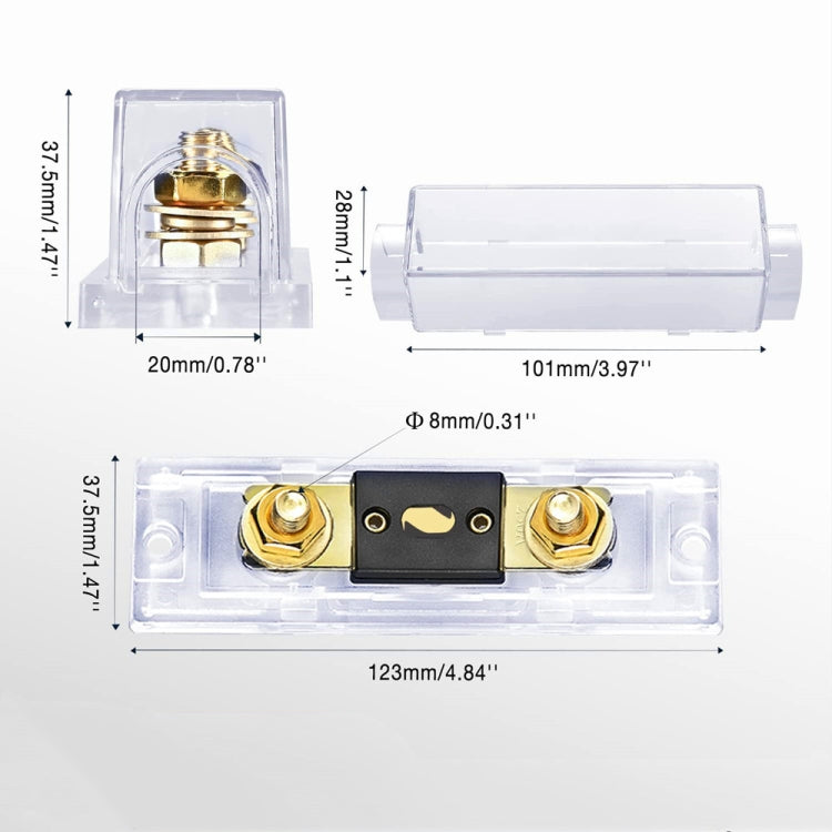 2 in 1 ANL Car Fuse Holder Electrical Protection Insulating Cover, Current:300A - Fuse by PMC TechLife | Online Shopping South Africa | PMC TechLife | Buy Now Pay Later Mobicred