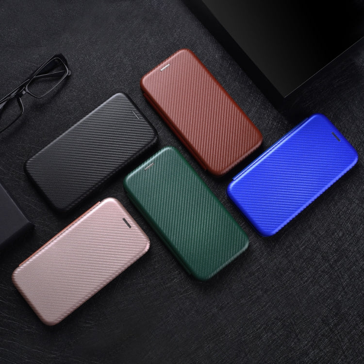 For DOOGEE X97 / X97 Pro Carbon Fiber Texture Flip Leather Phone Case(Blue) - Doogee Cases by PMC TechLife | Online Shopping South Africa | PMC TechLife | Buy Now Pay Later Mobicred