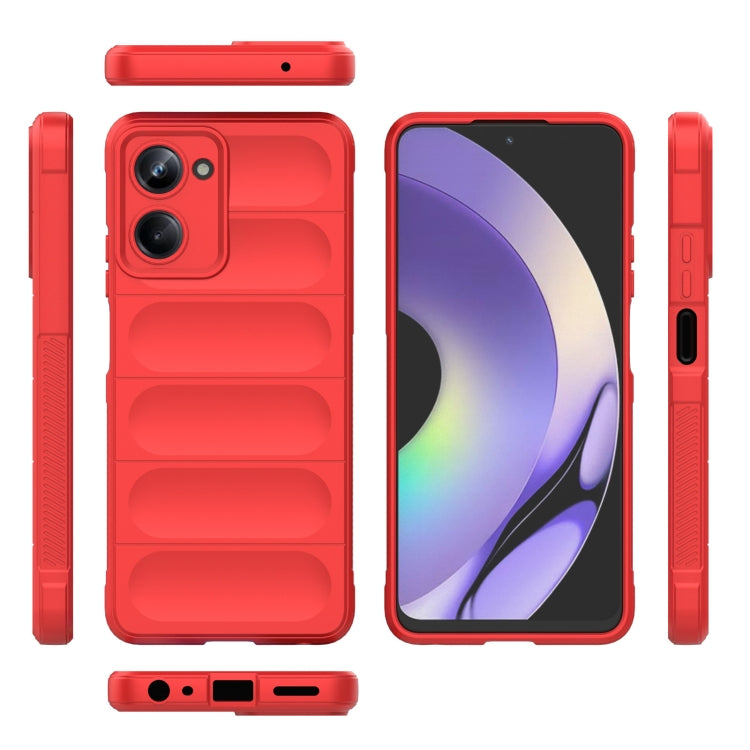 For Realme 10 Pro 5G Magic Shield TPU + Flannel Phone Case(Dark Grey) - Realme Cases by PMC TechLife | Online Shopping South Africa | PMC TechLife | Buy Now Pay Later Mobicred