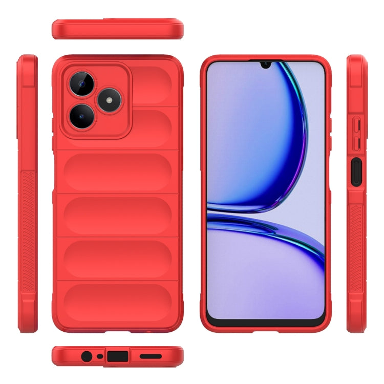 For Realme C53 4G Magic Shield TPU + Flannel Phone Case(Red) - Realme Cases by PMC TechLife | Online Shopping South Africa | PMC TechLife | Buy Now Pay Later Mobicred