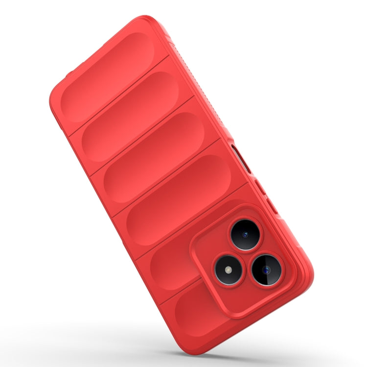 For Realme C53 4G Magic Shield TPU + Flannel Phone Case(Red) - Realme Cases by PMC TechLife | Online Shopping South Africa | PMC TechLife | Buy Now Pay Later Mobicred