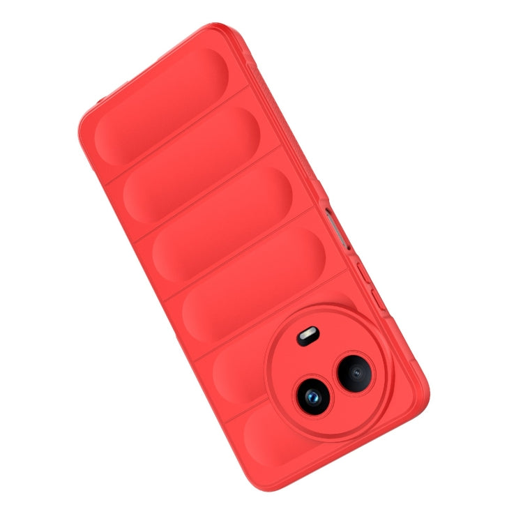 For Realme 11 5G Global Magic Shield TPU + Flannel Phone Case(Red) - Realme Cases by PMC TechLife | Online Shopping South Africa | PMC TechLife | Buy Now Pay Later Mobicred