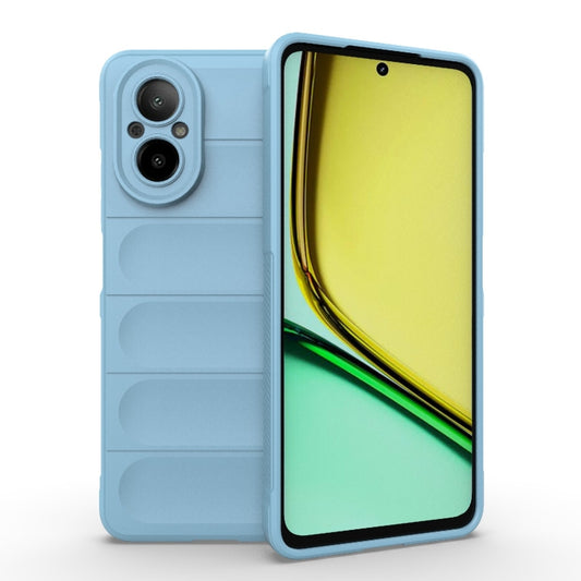 For Realme C67 4G Global Magic Shield TPU + Flannel Phone Case(Light Blue) - Realme Cases by PMC Jewellery | Online Shopping South Africa | PMC Jewellery | Buy Now Pay Later Mobicred