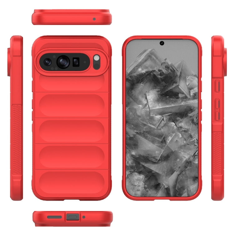 For Google Pixel 9 Pro XL 5G Magic Shield TPU + Flannel Phone Case(Red) - Google Cases by PMC TechLife | Online Shopping South Africa | PMC TechLife | Buy Now Pay Later Mobicred