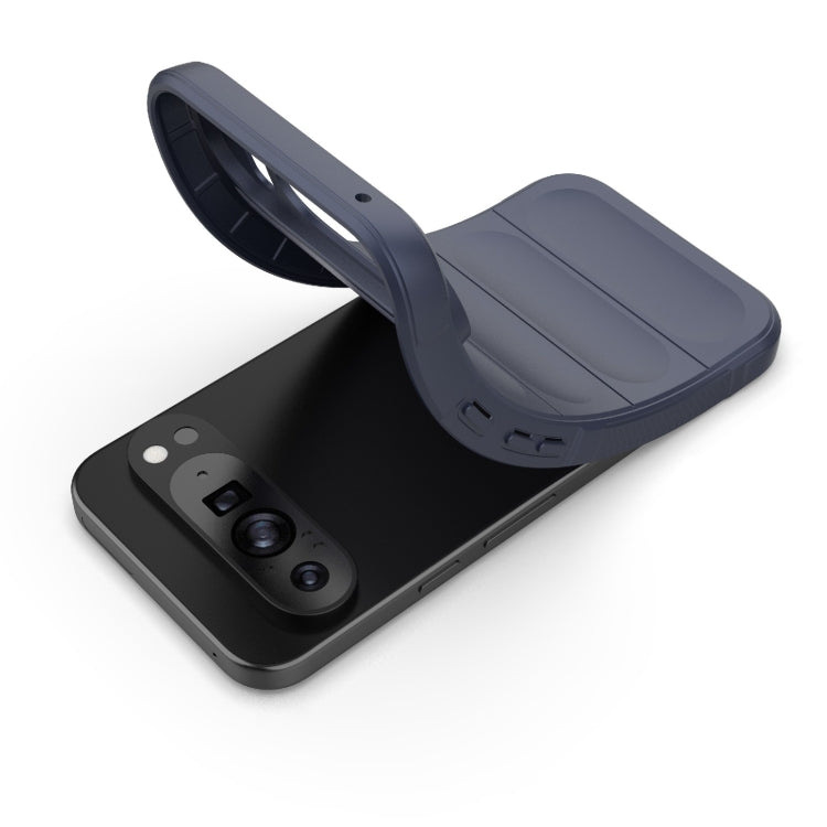 For Google Pixel 9 Pro XL 5G Magic Shield TPU + Flannel Phone Case(Grey) - Google Cases by PMC TechLife | Online Shopping South Africa | PMC TechLife | Buy Now Pay Later Mobicred
