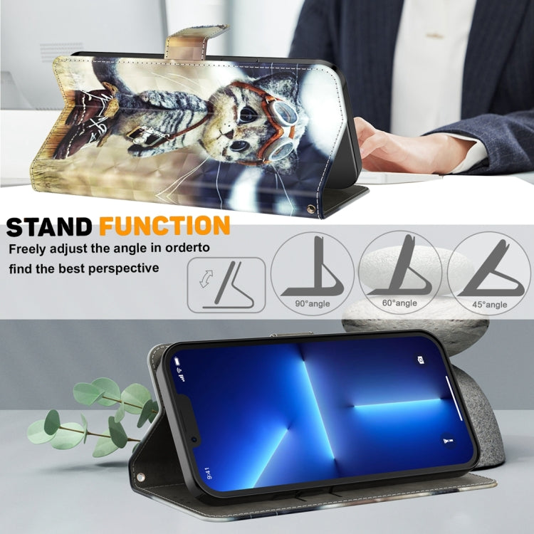 For Xiaomi Redmi A3 3D Painted Pattern Leather Phone Case(Naughty Cat) - Xiaomi Cases by PMC TechLife | Online Shopping South Africa | PMC TechLife | Buy Now Pay Later Mobicred