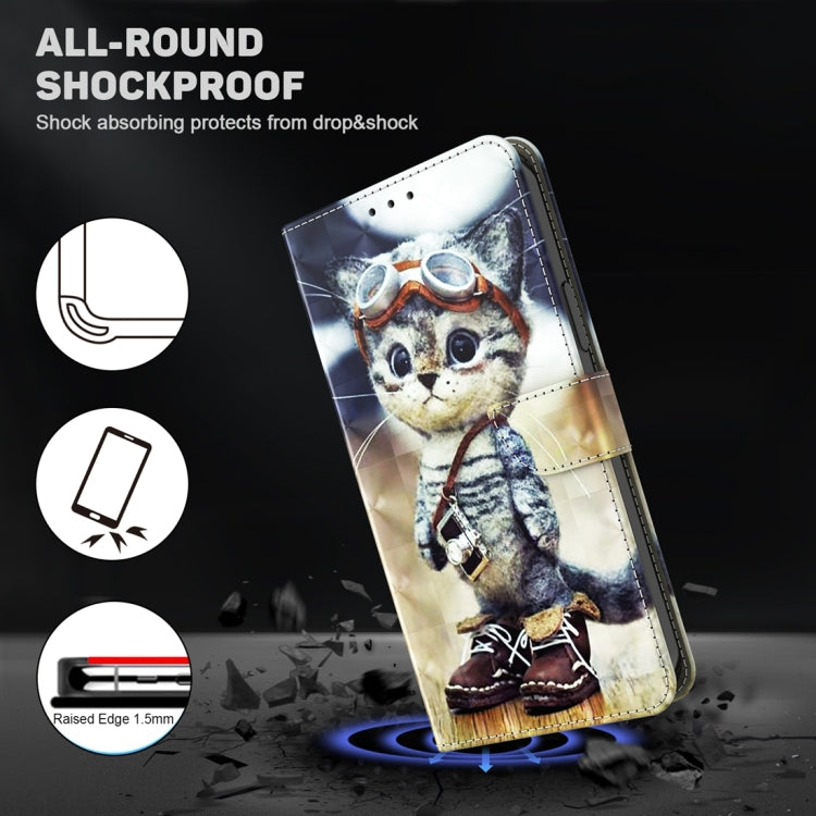 For Xiaomi Redmi A3 3D Painted Pattern Leather Phone Case(Naughty Cat) - Xiaomi Cases by PMC TechLife | Online Shopping South Africa | PMC TechLife | Buy Now Pay Later Mobicred