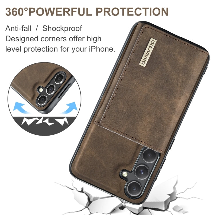 For Samsung Galaxy S24+ 5G DG.MING M1 Series 3-Fold Multi Card Wallet + Magnetic Phone Case(Coffee) - Galaxy S24+ 5G Cases by DG.MING | Online Shopping South Africa | PMC Jewellery | Buy Now Pay Later Mobicred