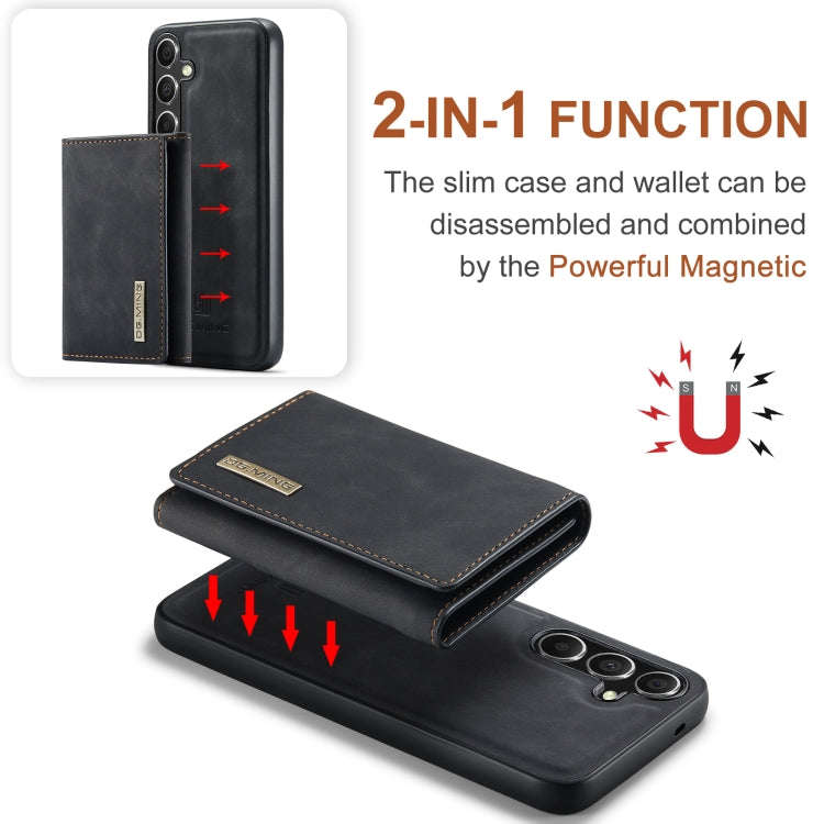 For Samsung Galaxy S24+ 5G DG.MING M1 Series 3-Fold Multi Card Wallet + Magnetic Phone Case(Black) - Galaxy S24+ 5G Cases by DG.MING | Online Shopping South Africa | PMC Jewellery | Buy Now Pay Later Mobicred