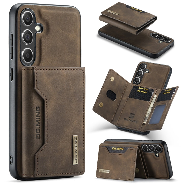 For Samsung Galaxy S24+ 5G DG.MING M2 Series 3-Fold Multi Card Bag + Magnetic Phone Case(Coffee) - Galaxy S24+ 5G Cases by DG.MING | Online Shopping South Africa | PMC Jewellery | Buy Now Pay Later Mobicred