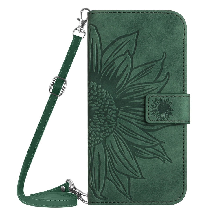 For Xiaomi 14 Ultra Skin Feel Sun Flower Embossed Flip Leather Phone Case with Lanyard(Green) - 14 Ultra Cases by PMC Jewellery | Online Shopping South Africa | PMC Jewellery | Buy Now Pay Later Mobicred