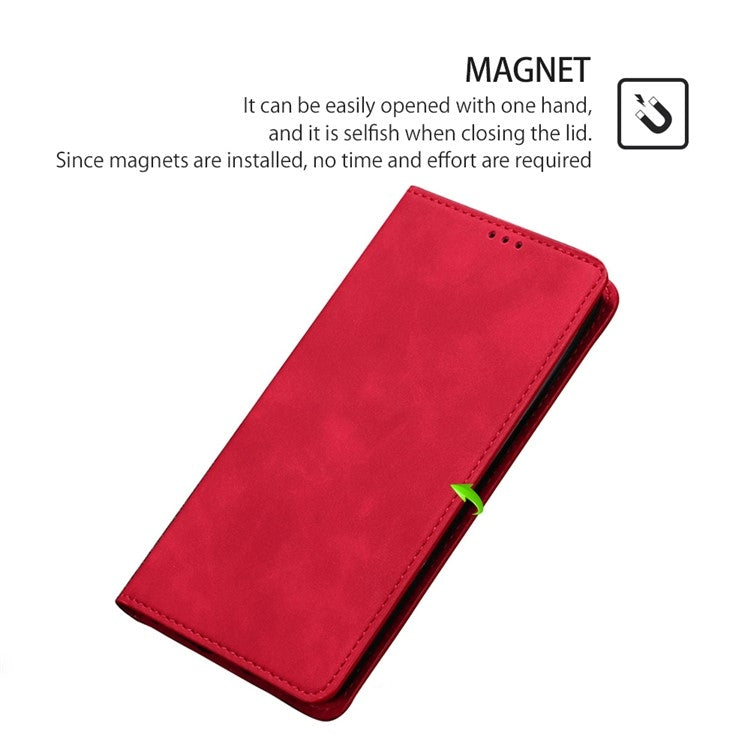 For Xiaomi 14 Skin Feel Magnetic Leather Phone Case(Red) - 14 Cases by PMC Jewellery | Online Shopping South Africa | PMC Jewellery | Buy Now Pay Later Mobicred