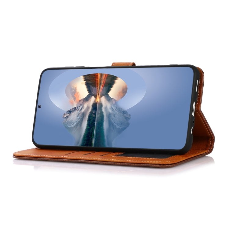 For Xiaomi Redmi Note 13 Pro 4G / POCO M6 Pro KHAZNEH Cowhide Texture Flip Leather Phone Case(Rose Gold) - Note 13 Pro Cases by PMC TechLife | Online Shopping South Africa | PMC TechLife | Buy Now Pay Later Mobicred