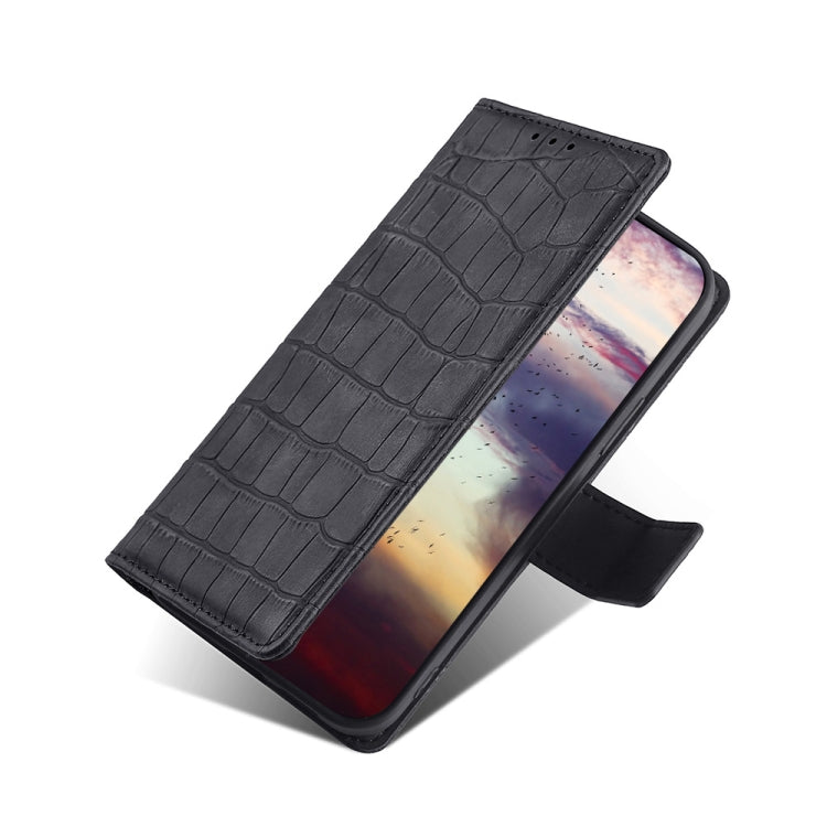 For Xiaomi Redmi Note 12S 4G Skin Feel Crocodile Magnetic Clasp Leather Phone Case(Black) - Xiaomi Cases by PMC TechLife | Online Shopping South Africa | PMC TechLife | Buy Now Pay Later Mobicred