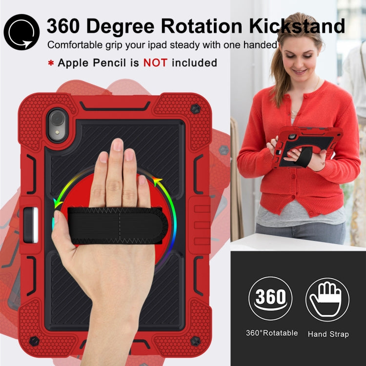 For Huawei MatePad 11 2023 360 Degree Rotation PC Contrast Silicone Tablet Case(Red + Black) - Huawei by PMC TechLife | Online Shopping South Africa | PMC TechLife | Buy Now Pay Later Mobicred