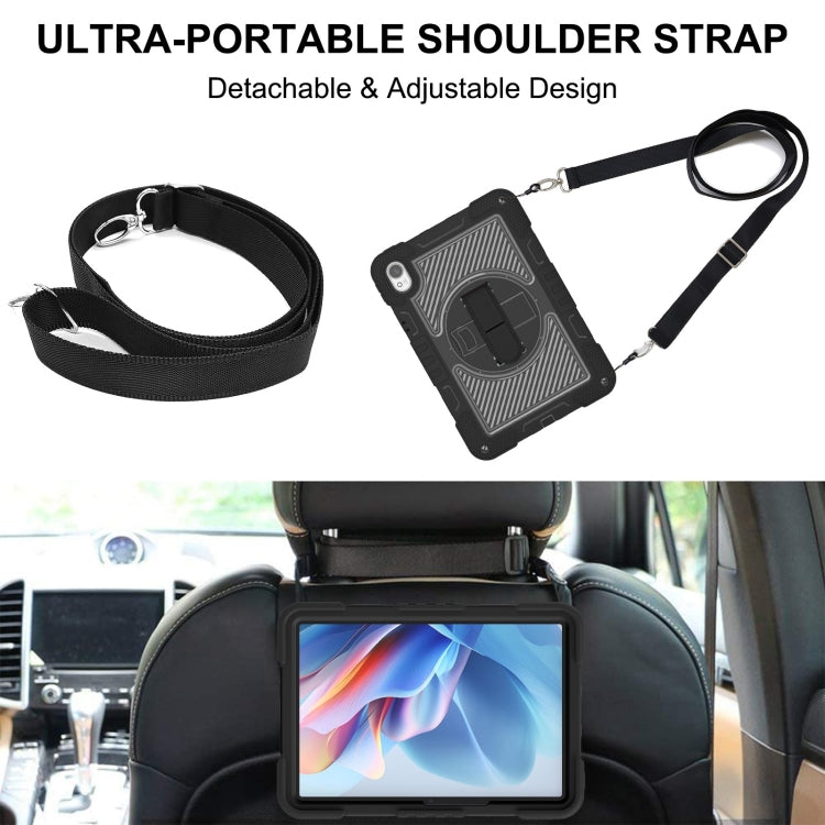 For Huawei MatePad 11.5 2023 360 Degree Rotation PC Contrast Silicone Tablet Case(Black) - Huawei by PMC TechLife | Online Shopping South Africa | PMC TechLife | Buy Now Pay Later Mobicred