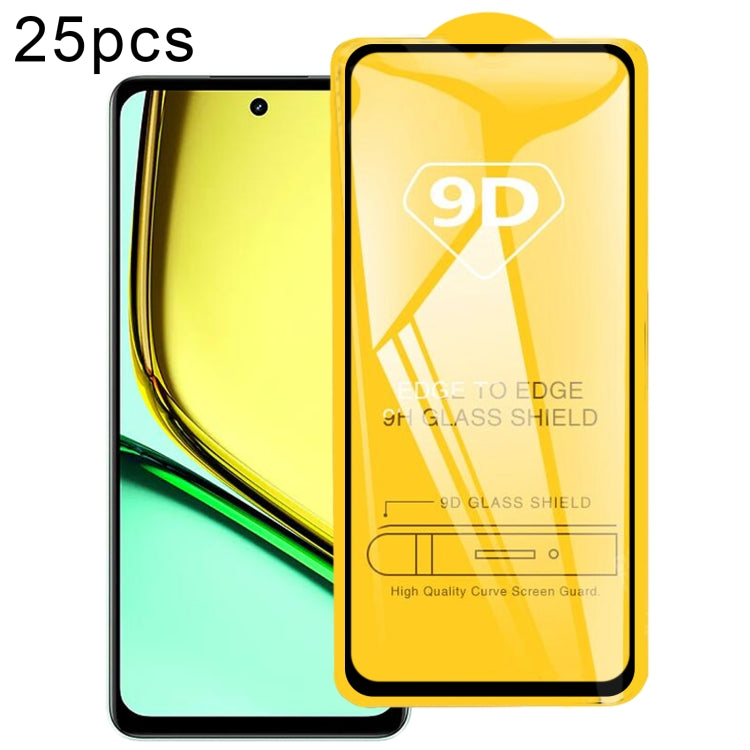 For Realme C67 4G / 12 Lite 25pcs 9D Full Glue Full Screen Tempered Glass Film - Realme Tempered Glass by PMC Jewellery | Online Shopping South Africa | PMC Jewellery | Buy Now Pay Later Mobicred