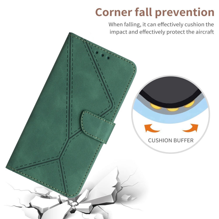 For Huawei P30 Lite/nova 4e Stitching Embossed Leather Phone Case(Green) - Huawei Cases by PMC TechLife | Online Shopping South Africa | PMC TechLife | Buy Now Pay Later Mobicred