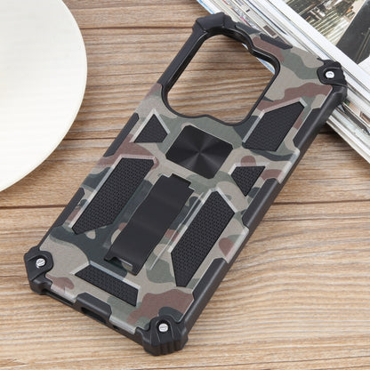 For Xiaomi Redmi Note 13 Pro 4G Camouflage Armor Kickstand TPU + PC Magnetic Phone Case(Army Green) - Note 13 Pro Cases by PMC Jewellery | Online Shopping South Africa | PMC Jewellery | Buy Now Pay Later Mobicred