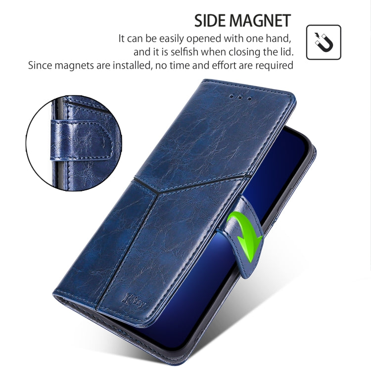 For Huawei Pura 70 Pro / 70 Pro+ 5G Geometric Stitching Leather Phone Case(Blue) - Huawei Cases by PMC Jewellery | Online Shopping South Africa | PMC Jewellery | Buy Now Pay Later Mobicred