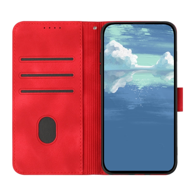 For Motorola Edge 5G 2024 Line Pattern Skin Feel Leather Phone Case(Red) - Motorola Cases by PMC Jewellery | Online Shopping South Africa | PMC Jewellery | Buy Now Pay Later Mobicred