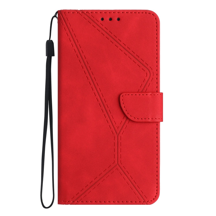 For Motorola Moto G34 5G Stitching Embossed Leather Phone Case(Red) - Motorola Cases by PMC Jewellery | Online Shopping South Africa | PMC Jewellery | Buy Now Pay Later Mobicred