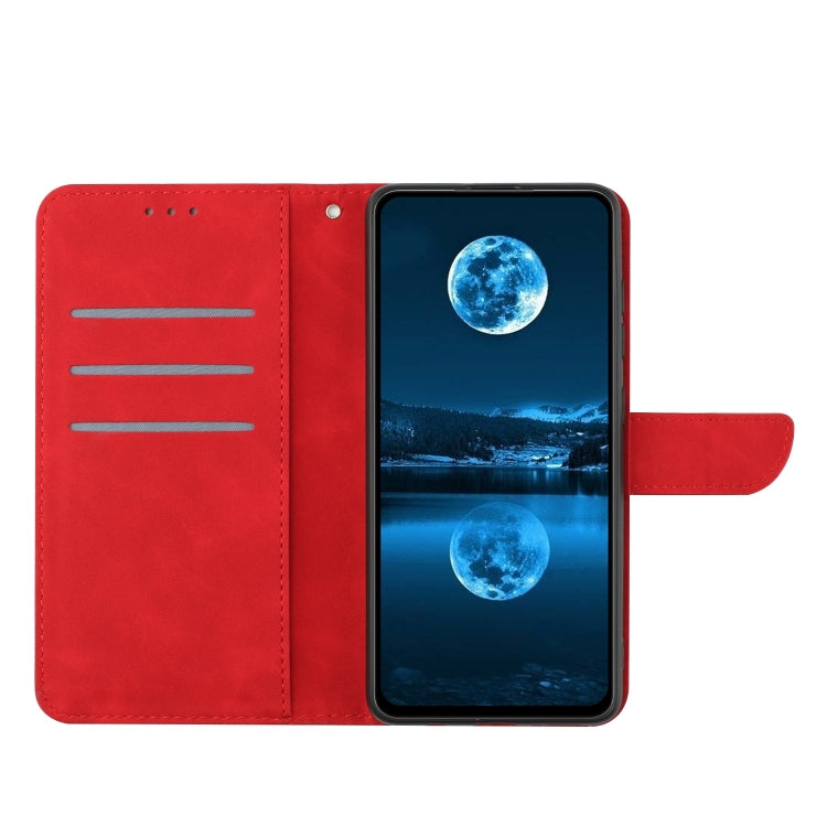 For Motorola Moto G Play 5G 2024 Stitching Embossed Leather Phone Case(Red) - Motorola Cases by PMC Jewellery | Online Shopping South Africa | PMC Jewellery | Buy Now Pay Later Mobicred