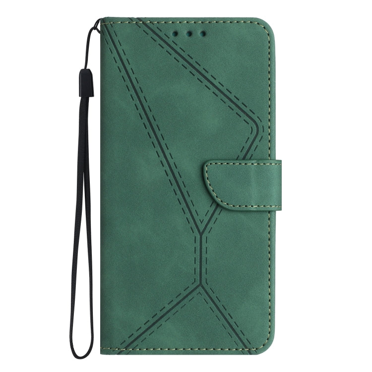 For Motorola Moto G Play 5G 2024 Stitching Embossed Leather Phone Case(Green) - Motorola Cases by PMC TechLife | Online Shopping South Africa | PMC TechLife | Buy Now Pay Later Mobicred