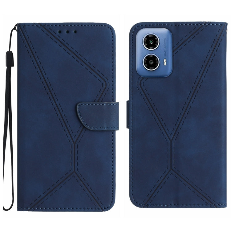 For Motorola Moto G85 5G Stitching Embossed Leather Phone Case(Blue) - free shipping - PMC TechLife - Order now!