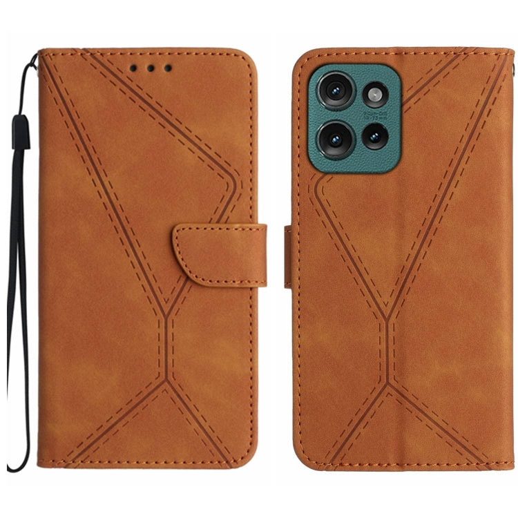 For Motorola Edge 50 Neo Stitching Embossed Leather Phone Case(Brown) - free shipping - PMC TechLife - Order now!