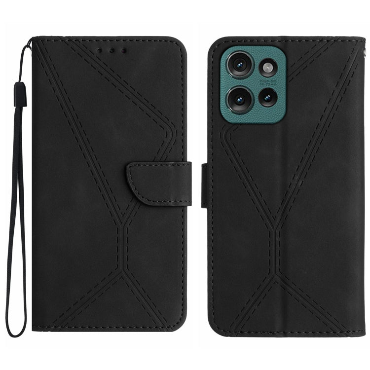 For Motorola Moto G 5G 2025 Stitching Embossed Leather Phone Case(Black) - free shipping - PMC TechLife - Order now!