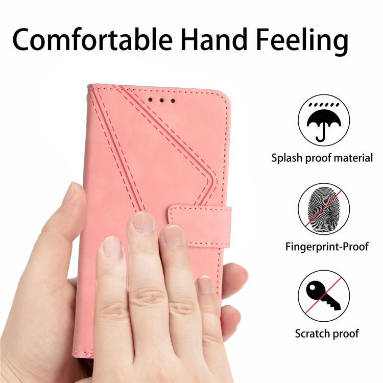 For Motorola Edge 60 Pro Stitching Embossed Leather Phone Case(Pink) - free shipping - PMC TechLife - Order now!