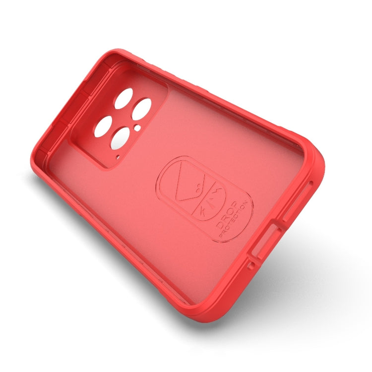 For Xiaomi 14 5G Magic Shield TPU + Flannel Phone Case(White) - 14 Cases by PMC TechLife | Online Shopping South Africa | PMC TechLife | Buy Now Pay Later Mobicred