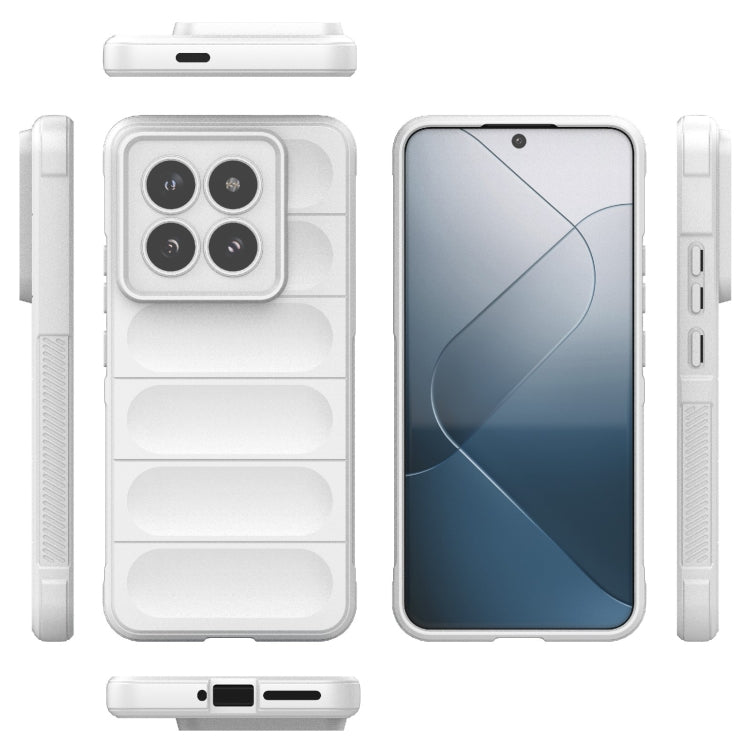 For Xiaomi 14 Pro 5G Magic Shield TPU + Flannel Phone Case(White) - 14 Pro Cases by PMC TechLife | Online Shopping South Africa | PMC TechLife | Buy Now Pay Later Mobicred