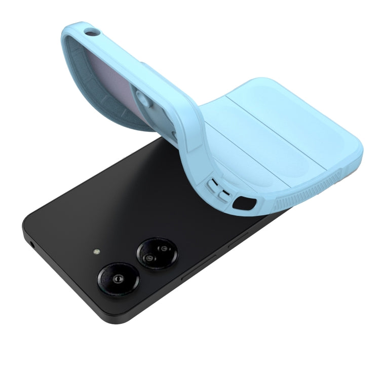 For Xiaomi Redmi 13C 4G Global Magic Shield TPU + Flannel Phone Case(Black) - 13C Cases by PMC TechLife | Online Shopping South Africa | PMC TechLife | Buy Now Pay Later Mobicred