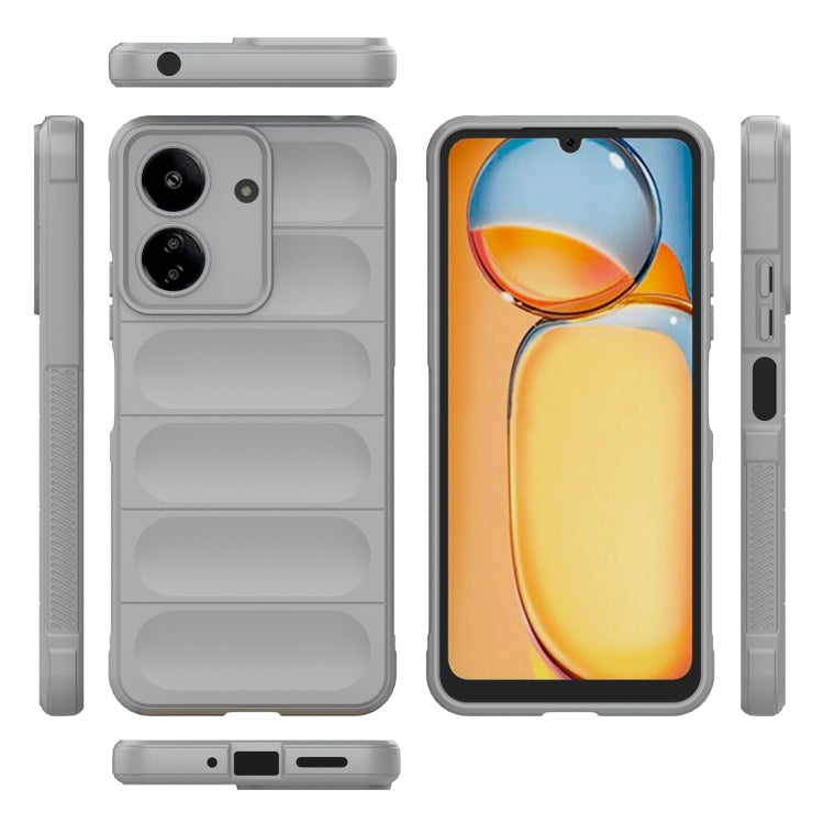 For Xiaomi Redmi 13C 4G Global Magic Shield TPU + Flannel Phone Case(Grey) - free shipping - PMC TechLife - Order now!