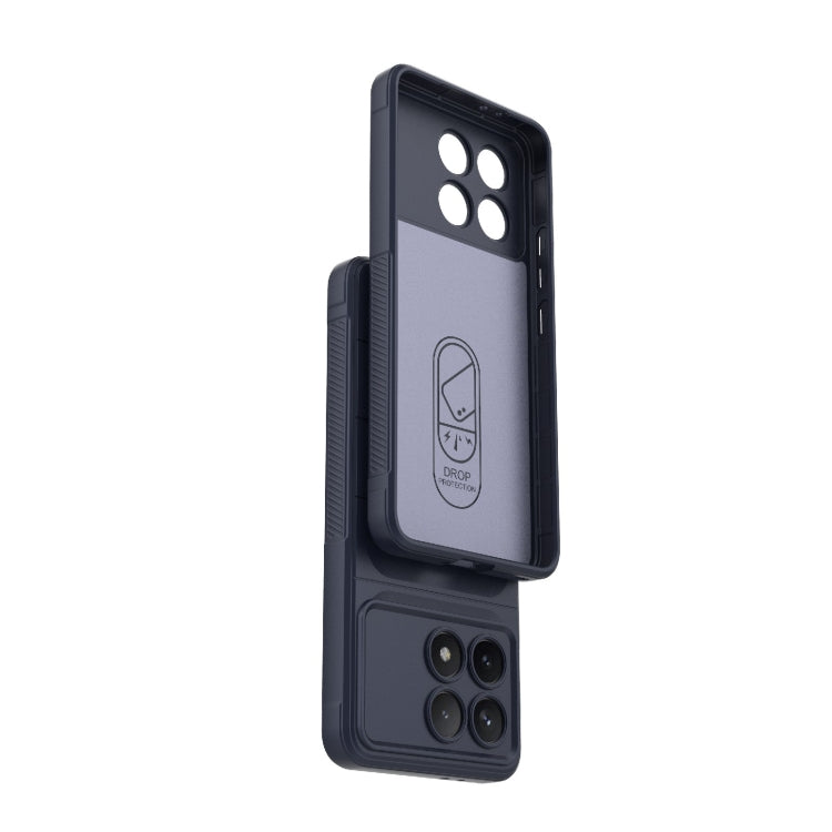 For Xiaomi Redmi K70 / K70 Pro 5G Magic Shield TPU + Flannel Phone Case(Grey) - K70 Pro Cases by PMC TechLife | Online Shopping South Africa | PMC TechLife | Buy Now Pay Later Mobicred