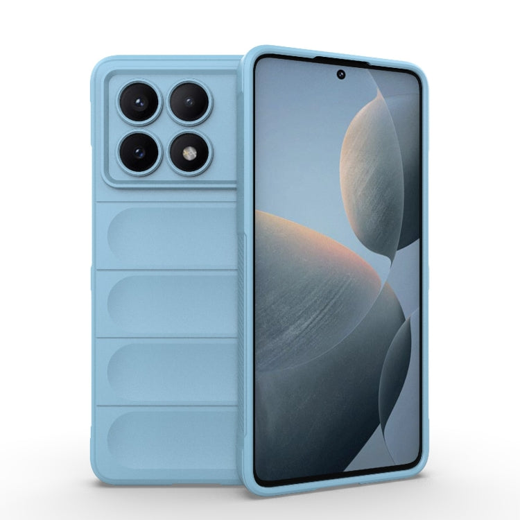 For Xiaomi Redmi K70E 5G Magic Shield TPU + Flannel Phone Case(Light Blue) - K70E Cases by PMC TechLife | Online Shopping South Africa | PMC TechLife | Buy Now Pay Later Mobicred