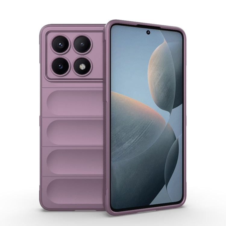 For Xiaomi Redmi K70E 5G Magic Shield TPU + Flannel Phone Case(Purple) - K70E Cases by PMC TechLife | Online Shopping South Africa | PMC TechLife | Buy Now Pay Later Mobicred