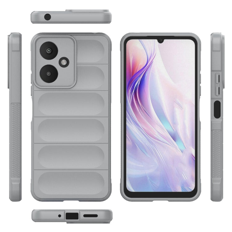 For Xiaomi Redmi 13C 5G Magic Shield TPU + Flannel Phone Case(Grey) - 13C Cases by PMC Jewellery | Online Shopping South Africa | PMC Jewellery | Buy Now Pay Later Mobicred