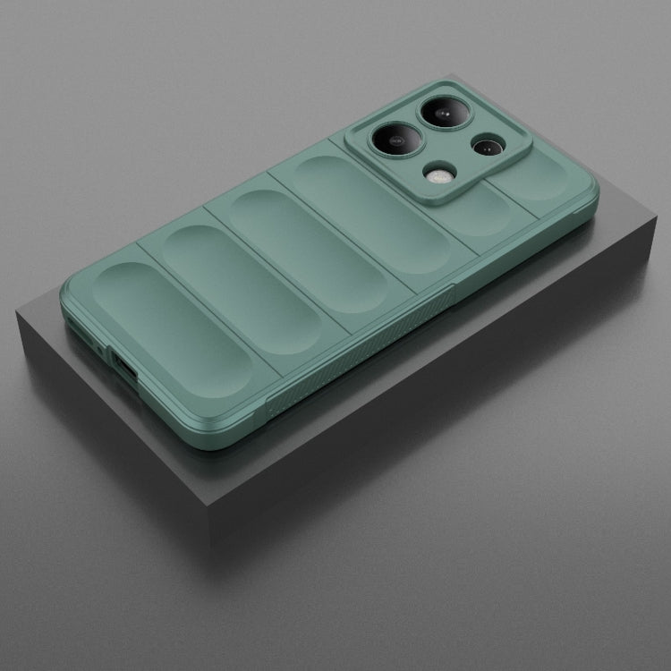 For Xiaomi Redmi Note 13 4G Global Magic Shield TPU + Flannel Phone Case(Dark Green) - Note 13 Cases by PMC TechLife | Online Shopping South Africa | PMC TechLife | Buy Now Pay Later Mobicred