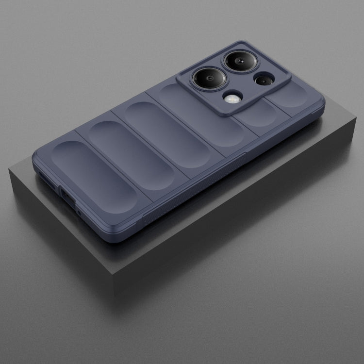 For Xiaomi Redmi Note 13 Pro 4G Global Magic Shield TPU + Flannel Phone Case(Dark Blue) - Note 13 Pro Cases by PMC TechLife | Online Shopping South Africa | PMC TechLife | Buy Now Pay Later Mobicred