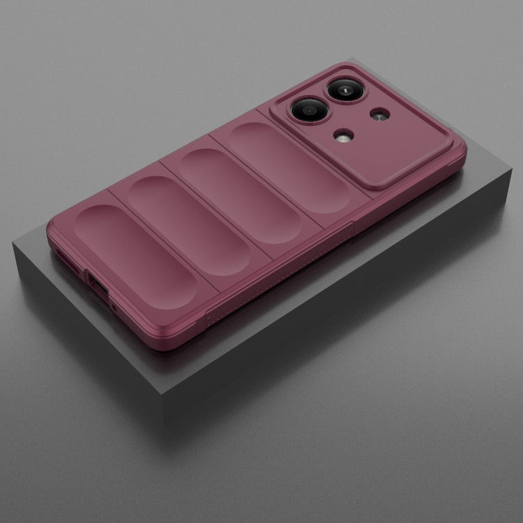For Xiaomi Redmi Note 13R Pro 5G Magic Shield TPU + Flannel Phone Case(Wine Red) - Xiaomi Cases by PMC TechLife | Online Shopping South Africa | PMC TechLife | Buy Now Pay Later Mobicred