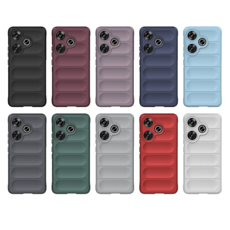 For Xiaomi Redmi Turbo 3 5G Magic Shield TPU + Flannel Phone Case(Light Blue) - Xiaomi Cases by PMC TechLife | Online Shopping South Africa | PMC TechLife | Buy Now Pay Later Mobicred
