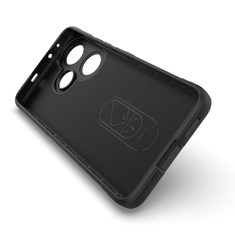 For Xiaomi Redmi Turbo 3 5G Magic Shield TPU + Flannel Phone Case(White) - Xiaomi Cases by PMC TechLife | Online Shopping South Africa | PMC TechLife | Buy Now Pay Later Mobicred