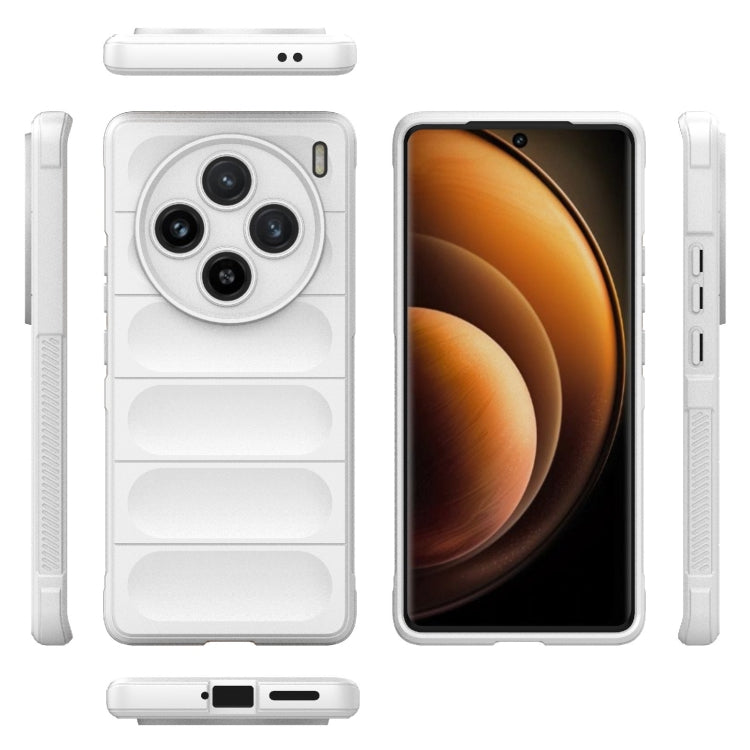 For vivo X100 5G Magic Shield TPU + Flannel Phone Case(White) - free shipping - PMC TechLife - Order now!