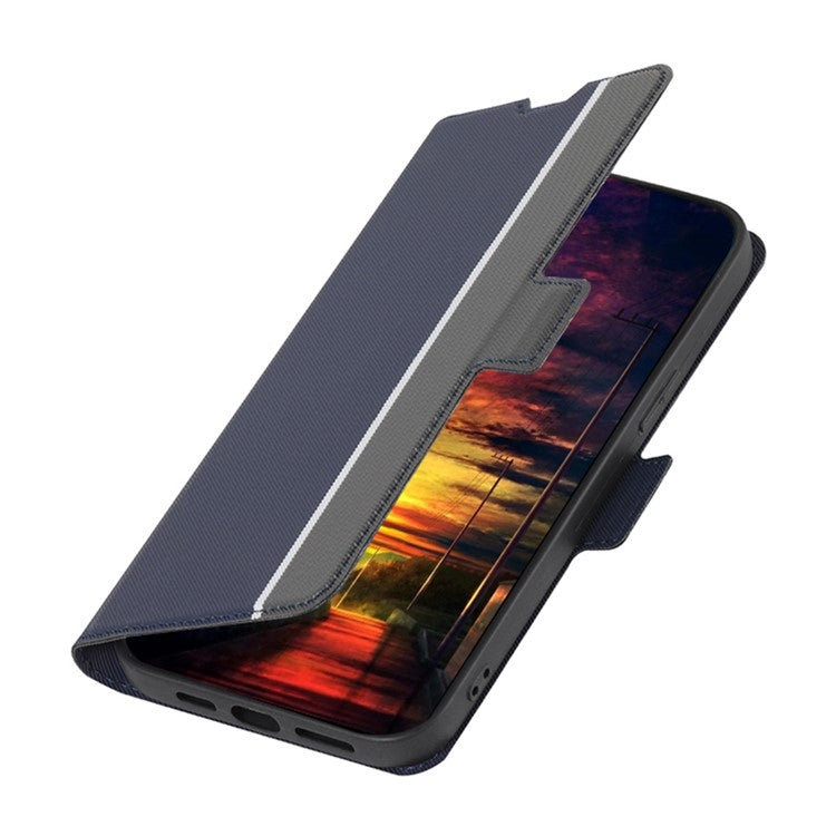 For Huawei nova 12i 4G Twill Texture Side Button Leather Phone Case(Blue) - Huawei Cases by PMC TechLife | Online Shopping South Africa | PMC TechLife | Buy Now Pay Later Mobicred